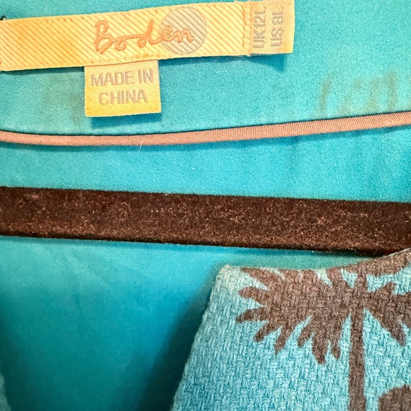 Boden “Martha” Day Dress – Blue Palm Print – UK12 / US8 - Picture 7 of 13